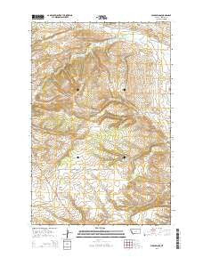 Milk Springs Montana Current topographic map, 1:24000 scale, 7.5 X 7.5 Minute, Year 2014
