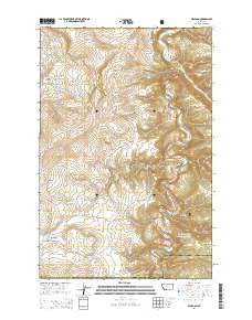 Millegan Montana Current topographic map, 1:24000 scale, 7.5 X 7.5 Minute, Year 2014
