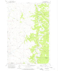 Millegan Montana Historical topographic map, 1:24000 scale, 7.5 X 7.5 Minute, Year 1971
