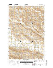 Miller Coulee East Montana Current topographic map, 1:24000 scale, 7.5 X 7.5 Minute, Year 2014