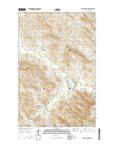 Miller Coulee West Montana Current topographic map, 1:24000 scale, 7.5 X 7.5 Minute, Year 2014