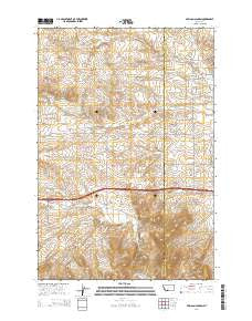 Milligan Canyon Montana Current topographic map, 1:24000 scale, 7.5 X 7.5 Minute, Year 2014