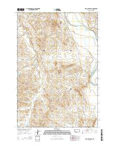 Mills Creek East Montana Current topographic map, 1:24000 scale, 7.5 X 7.5 Minute, Year 2014
