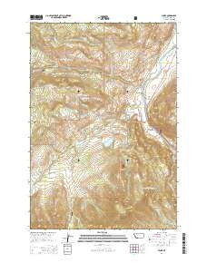 Miner Montana Current topographic map, 1:24000 scale, 7.5 X 7.5 Minute, Year 2014