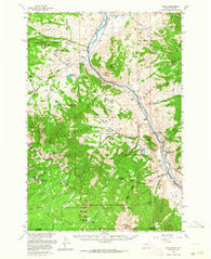 Miner Montana Historical topographic map, 1:62500 scale, 15 X 15 Minute, Year 1955