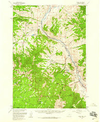 Miner Montana Historical topographic map, 1:62500 scale, 15 X 15 Minute, Year 1955