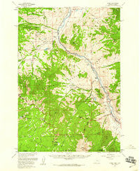 Miner Montana Historical topographic map, 1:62500 scale, 15 X 15 Minute, Year 1955