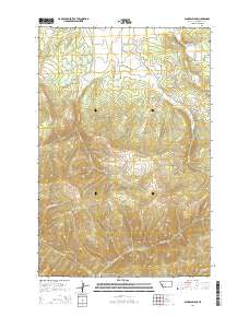 Mineral Ridge Montana Current topographic map, 1:24000 scale, 7.5 X 7.5 Minute, Year 2014