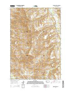 Mission Coulee Montana Current topographic map, 1:24000 scale, 7.5 X 7.5 Minute, Year 2014