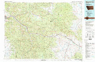 Missoula East Montana Historical topographic map, 1:100000 scale, 30 X 60 Minute, Year 1984