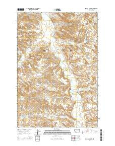 Mitchell Coulee Montana Current topographic map, 1:24000 scale, 7.5 X 7.5 Minute, Year 2014