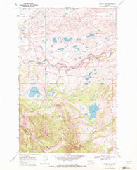 Mitten Lake Montana Historical topographic map, 1:24000 scale, 7.5 X 7.5 Minute, Year 1968