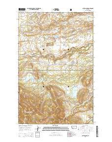 Mitten Lake Montana Current topographic map, 1:24000 scale, 7.5 X 7.5 Minute, Year 2014