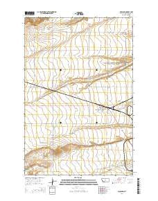 Moccasin Montana Current topographic map, 1:24000 scale, 7.5 X 7.5 Minute, Year 2014