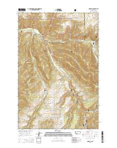 Monarch Montana Current topographic map, 1:24000 scale, 7.5 X 7.5 Minute, Year 2014