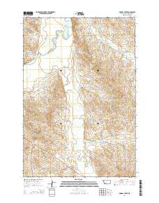 Monday Creek Montana Current topographic map, 1:24000 scale, 7.5 X 7.5 Minute, Year 2014