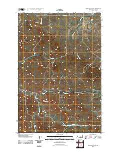 Montague Butte Montana Historical topographic map, 1:24000 scale, 7.5 X 7.5 Minute, Year 2011