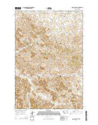 Montague Butte Montana Current topographic map, 1:24000 scale, 7.5 X 7.5 Minute, Year 2014