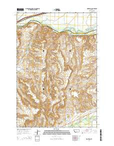 Montaqua Montana Current topographic map, 1:24000 scale, 7.5 X 7.5 Minute, Year 2014