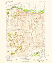 Montaqua Montana Historical topographic map, 1:24000 scale, 7.5 X 7.5 Minute, Year 1956