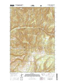 Monument Peak Montana Current topographic map, 1:24000 scale, 7.5 X 7.5 Minute, Year 2014