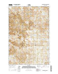 Moon Creek School Montana Current topographic map, 1:24000 scale, 7.5 X 7.5 Minute, Year 2014