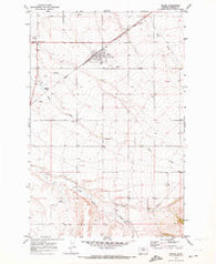 Moore Montana Historical topographic map, 1:24000 scale, 7.5 X 7.5 Minute, Year 1970