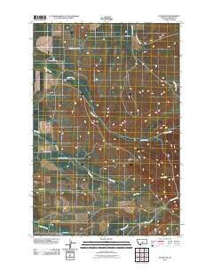 Moore SW Montana Historical topographic map, 1:24000 scale, 7.5 X 7.5 Minute, Year 2011