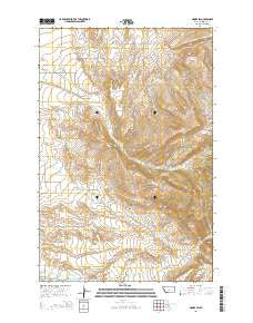 Moore SW Montana Current topographic map, 1:24000 scale, 7.5 X 7.5 Minute, Year 2014