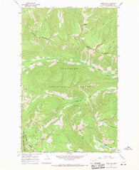 Moose Peak Montana Historical topographic map, 1:24000 scale, 7.5 X 7.5 Minute, Year 1966