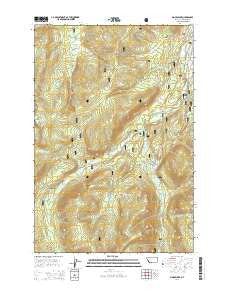 Moose Lake Montana Current topographic map, 1:24000 scale, 7.5 X 7.5 Minute, Year 2014