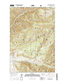 Moose Mountain Montana Current topographic map, 1:24000 scale, 7.5 X 7.5 Minute, Year 2014