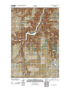 Morony Dam Montana Historical topographic map, 1:24000 scale, 7.5 X 7.5 Minute, Year 2011