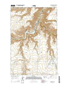 Morony Dam Montana Current topographic map, 1:24000 scale, 7.5 X 7.5 Minute, Year 2014