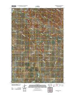 Morris Butte Montana Historical topographic map, 1:24000 scale, 7.5 X 7.5 Minute, Year 2011
