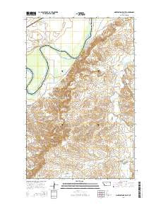 Mortarstone Bluff Montana Current topographic map, 1:24000 scale, 7.5 X 7.5 Minute, Year 2014