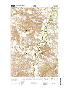 Mosby Montana Current topographic map, 1:24000 scale, 7.5 X 7.5 Minute, Year 2014