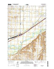 Mossmain Montana Current topographic map, 1:24000 scale, 7.5 X 7.5 Minute, Year 2014