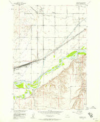 Mossmain Montana Historical topographic map, 1:24000 scale, 7.5 X 7.5 Minute, Year 1956