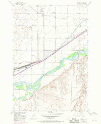 Mossmain Montana Historical topographic map, 1:24000 scale, 7.5 X 7.5 Minute, Year 1956