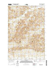 Mother Butte Montana Current topographic map, 1:24000 scale, 7.5 X 7.5 Minute, Year 2014