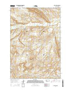 Mott Creek Montana Current topographic map, 1:24000 scale, 7.5 X 7.5 Minute, Year 2014