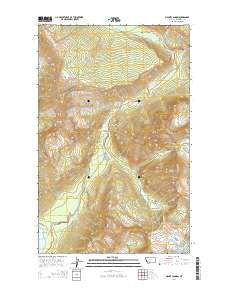 Mount Cannon Montana Current topographic map, 1:24000 scale, 7.5 X 7.5 Minute, Year 2014