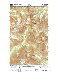 Mount Carter Montana Current topographic map, 1:24000 scale, 7.5 X 7.5 Minute, Year 2014