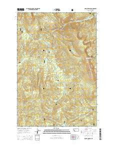 Mount Emerine Montana Current topographic map, 1:24000 scale, 7.5 X 7.5 Minute, Year 2014