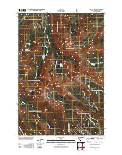 Mount Evans Montana Historical topographic map, 1:24000 scale, 7.5 X 7.5 Minute, Year 2011
