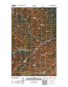Mount Hefty Montana Historical topographic map, 1:24000 scale, 7.5 X 7.5 Minute, Year 2011