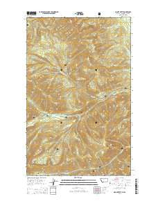 Mount Hefty Montana Current topographic map, 1:24000 scale, 7.5 X 7.5 Minute, Year 2014