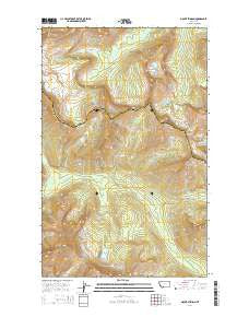 Mount Stimson Montana Current topographic map, 1:24000 scale, 7.5 X 7.5 Minute, Year 2014