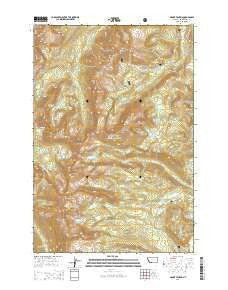 Mount Tahepia Montana Current topographic map, 1:24000 scale, 7.5 X 7.5 Minute, Year 2014